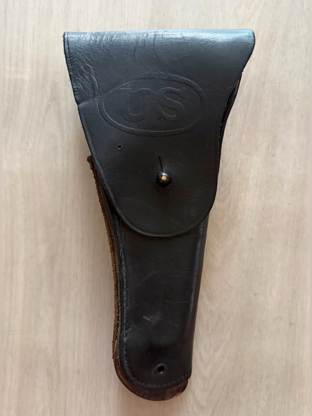 Original Vietnam Era Black Leather M1911 .45 US Holster Bolen Leather
